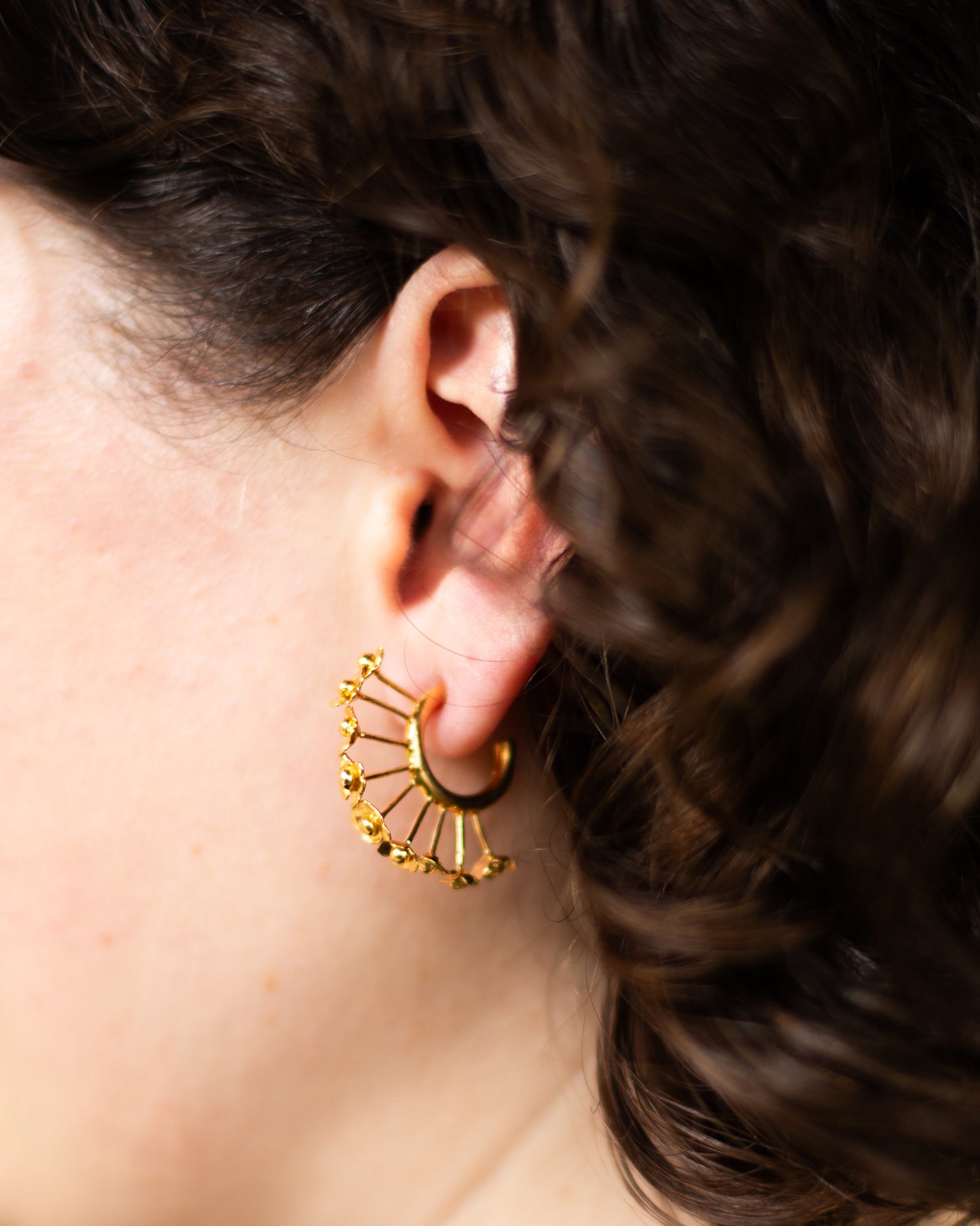 Blossom Ring Hoop Gold