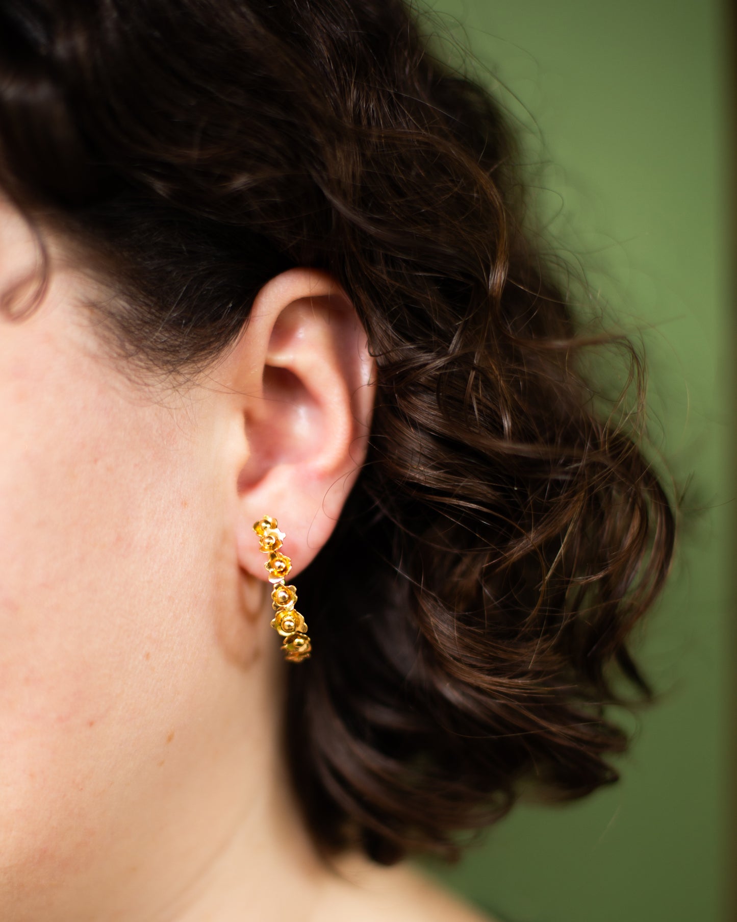 Blossom Ring Hoop Gold