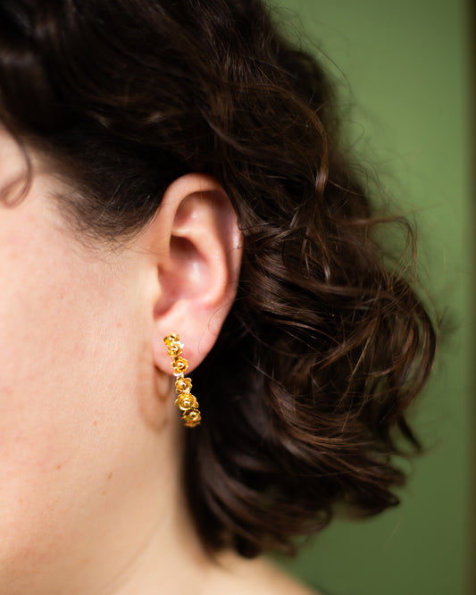 Blossom Ring Hoop Gold